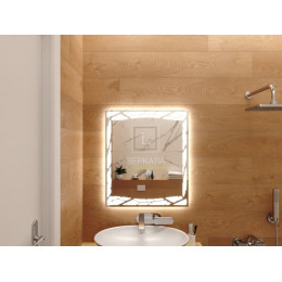 Зеркало с подсветкой для ванной комнаты Ночетта 120х120 см
